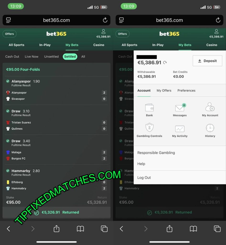 TIP FIXED GAMES 1X2 BET