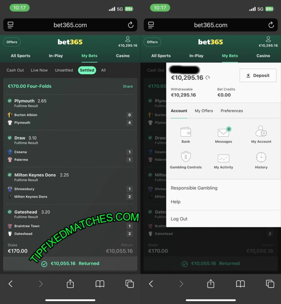 TIP SOCCER FIXED GAMES 1X2