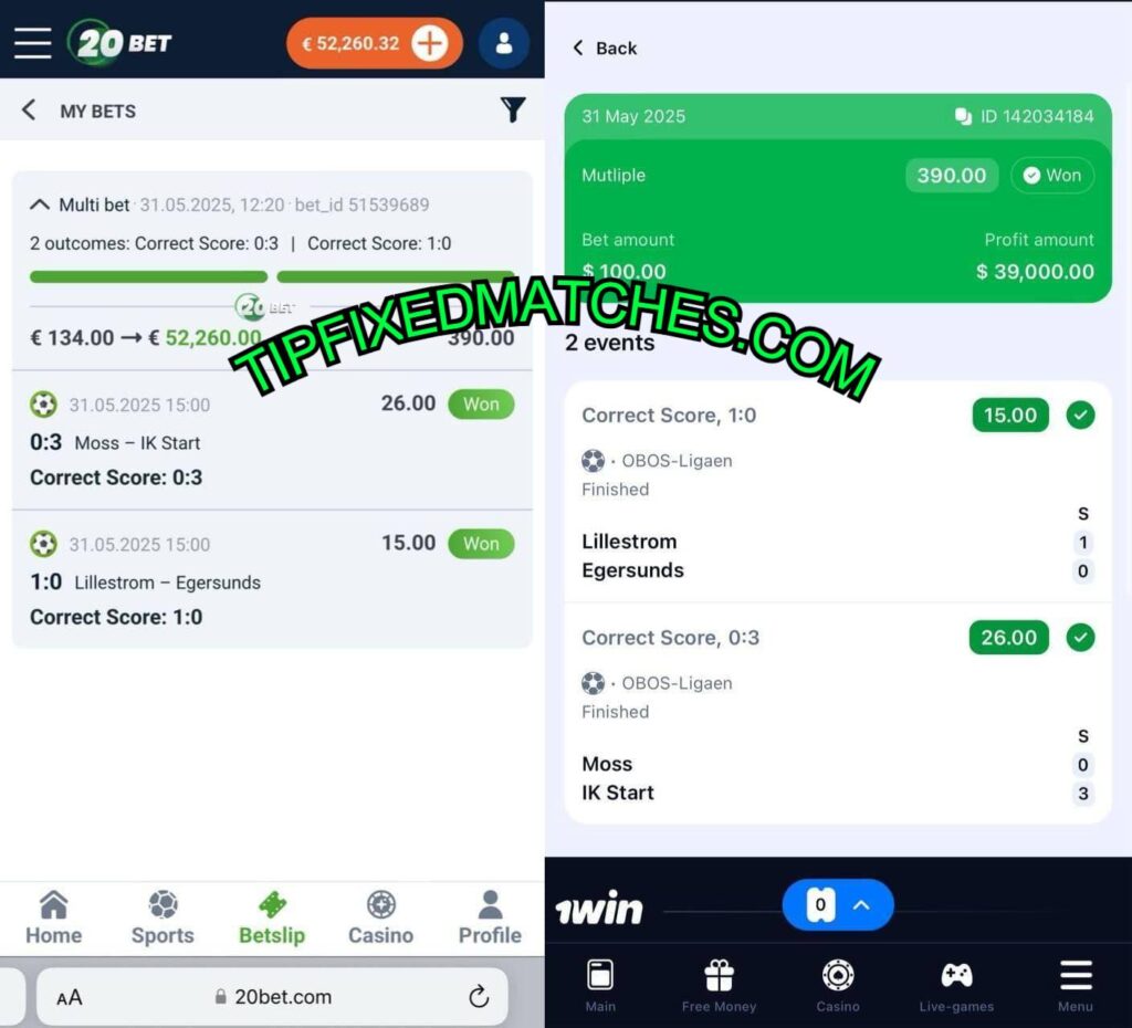 20bet correct score fixed matches tips