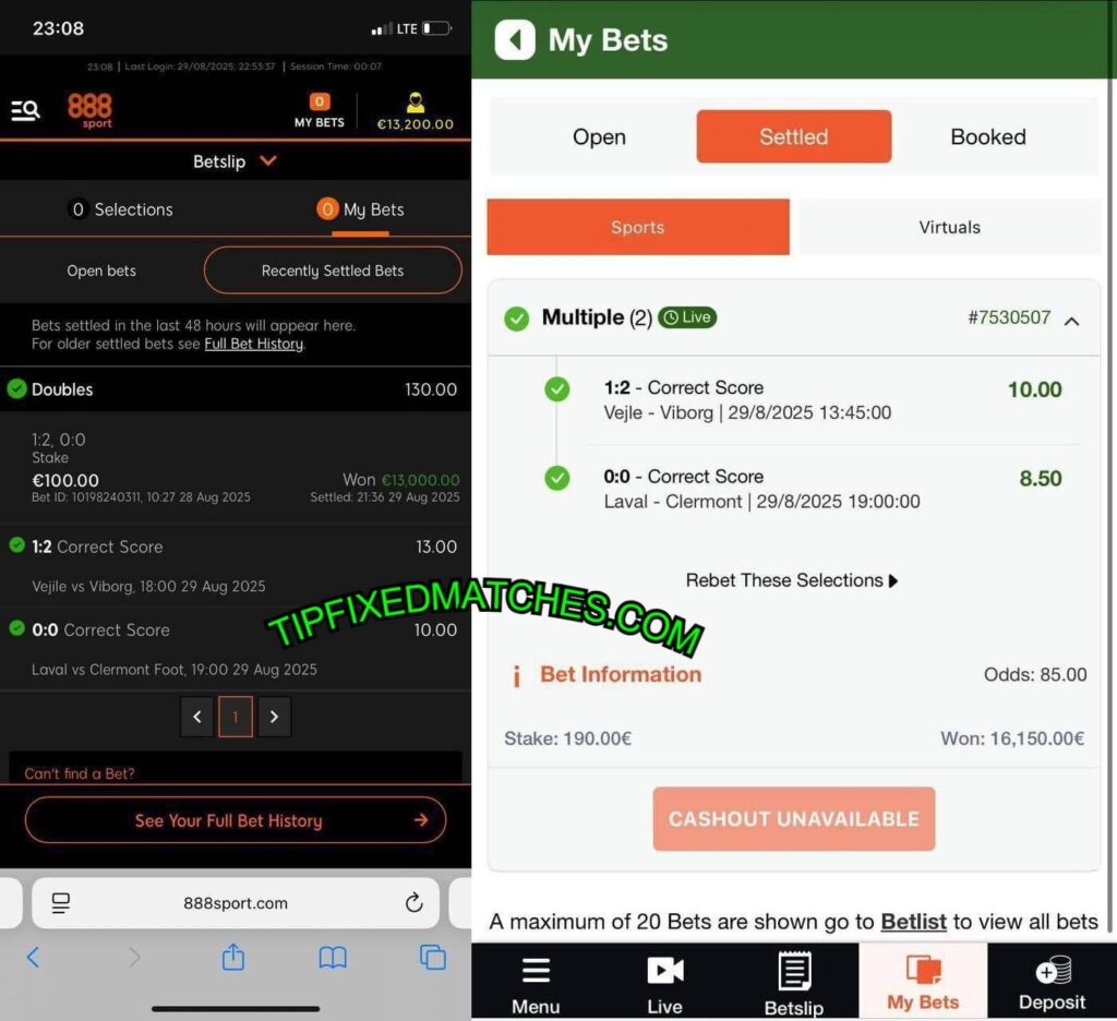 888 SPORT FIXED MATCH TIPS