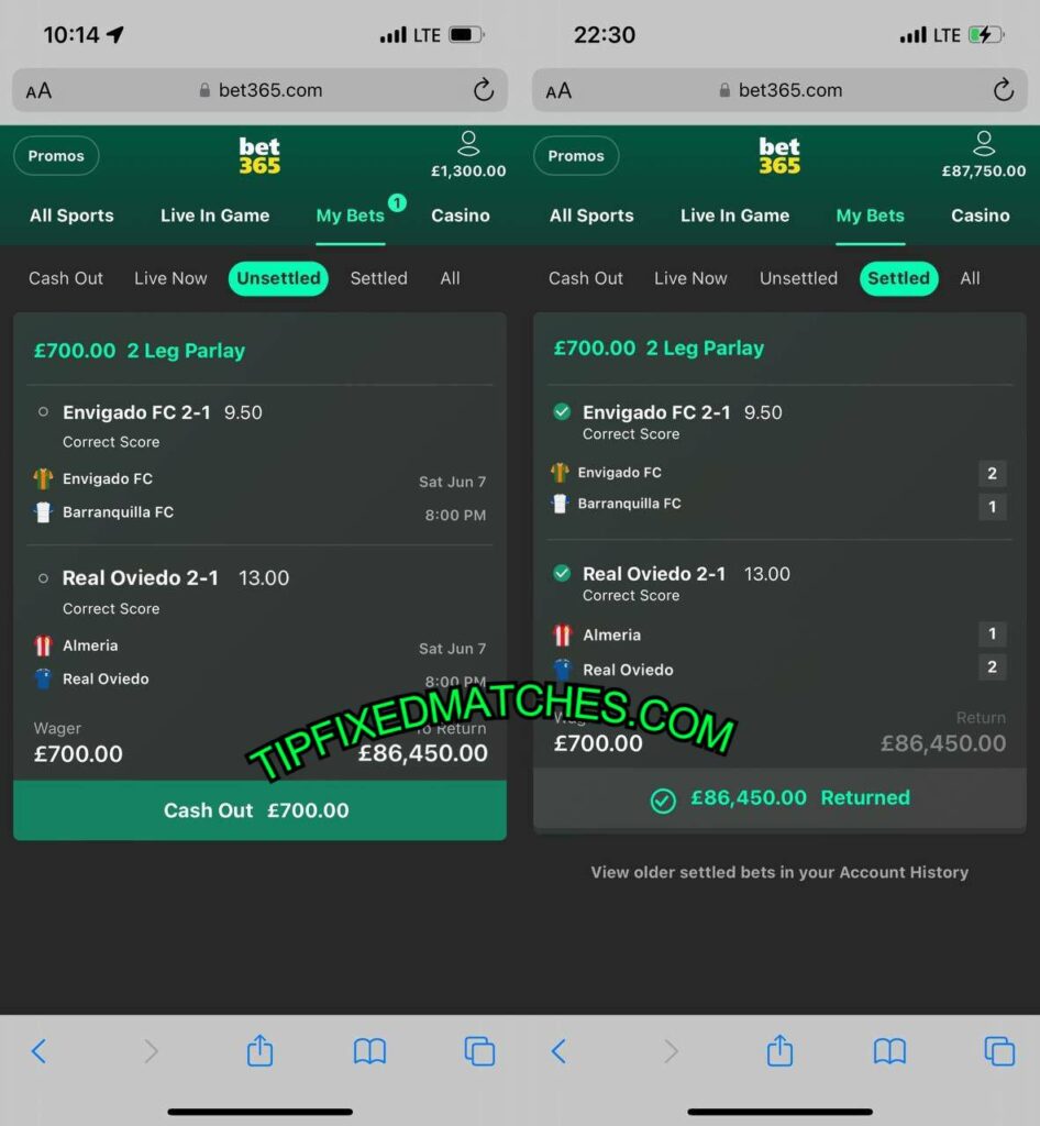 BET365 SOCCER FIXED BETTING TIPS