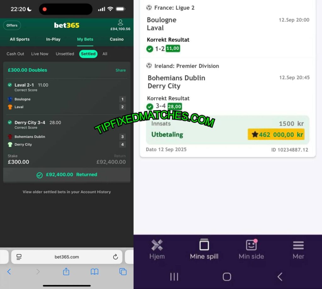 BET365 SURE FIXED MATCHES TIPS