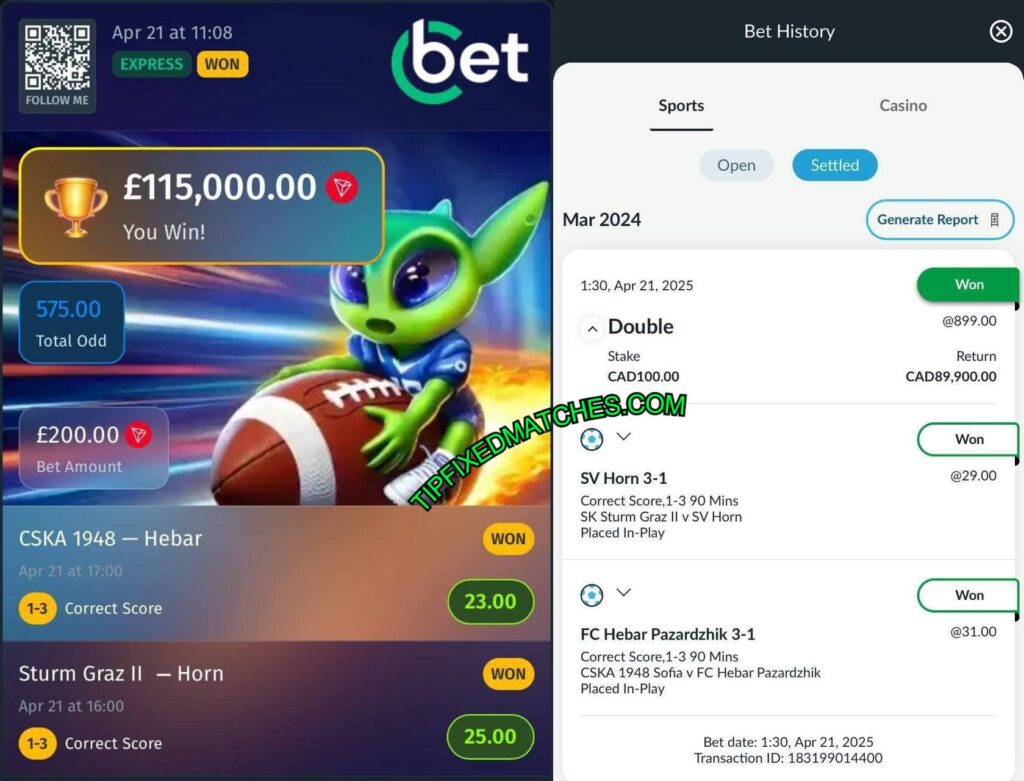 CBET CORRECT SCORE FIXED MATCHES TIPS