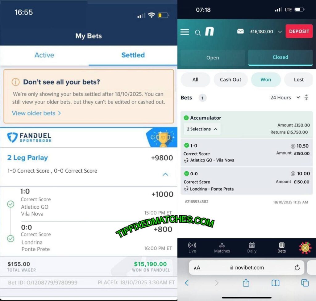 FANDUEL FIXED MATCHES TIPS
