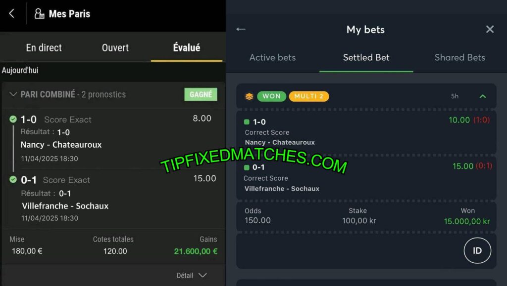 PARIONS SPORTS TIP FIXED MATCHES