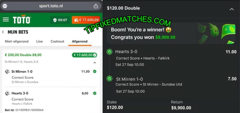Toto Sport Fixed Matches Tips