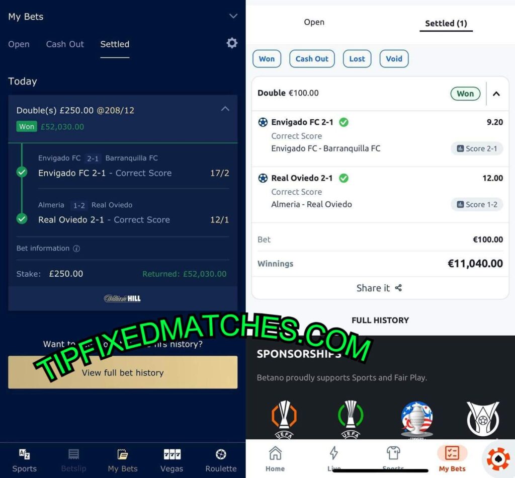 WILLIAMHILL FIXED SOCCER MATCHES
