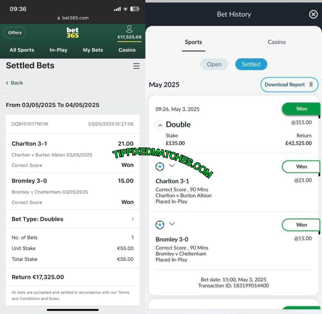 bet365 correct score soccer fixed tips