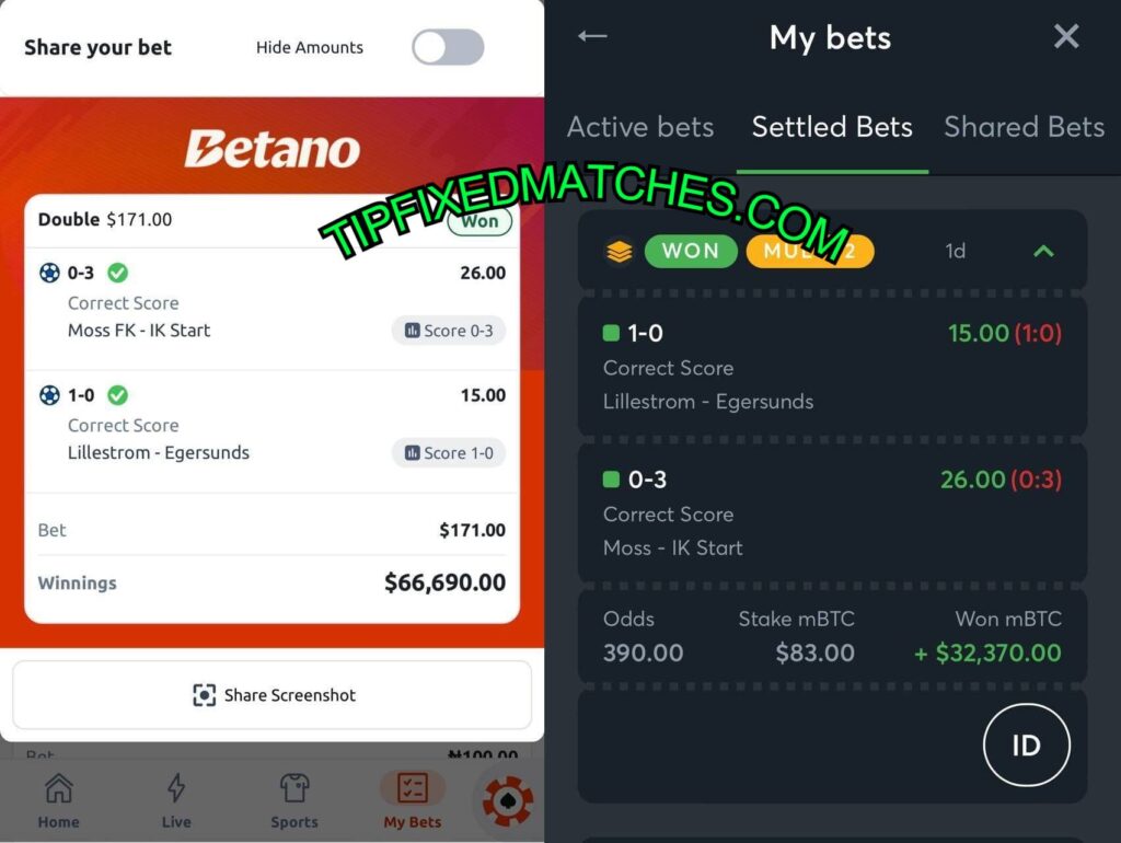betano correct score fixed matches tips