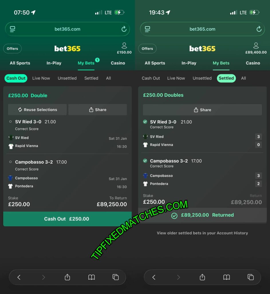 BET365 CORRECT SCORE FIXED MATCHES BET365 CORRECT SCORE FIXED MATCHES