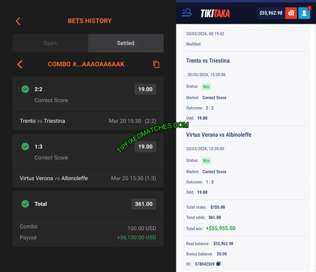 SURIBET FIXED MATCHES 1X2