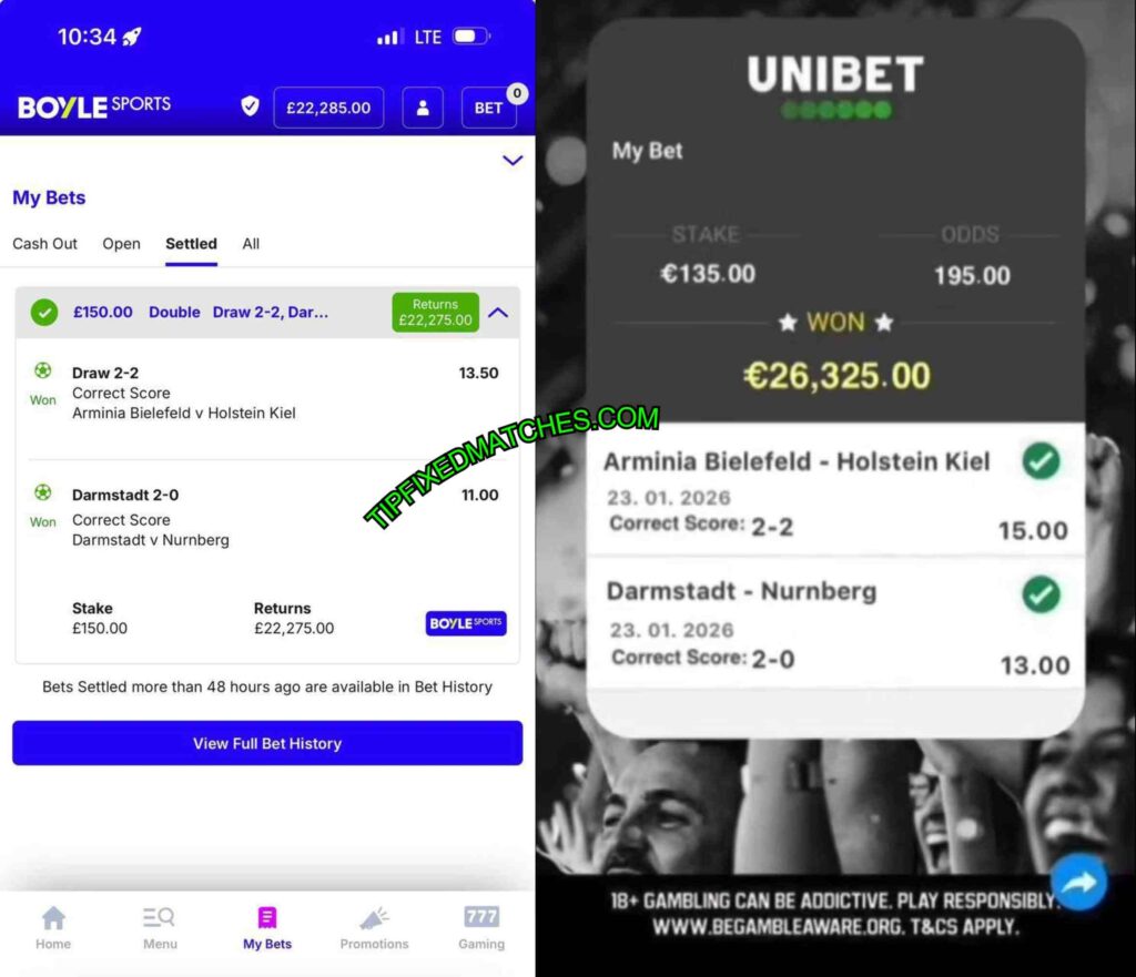 UNIBET CORRECT SCORE FIXED MATCHES TIP UNIBET CORRECT SCORE FIXED MATCHES TIP