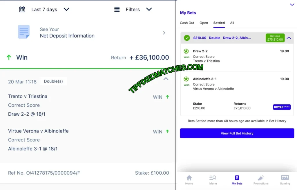 WILLIAMHILL FIXED MATCHES TIPS